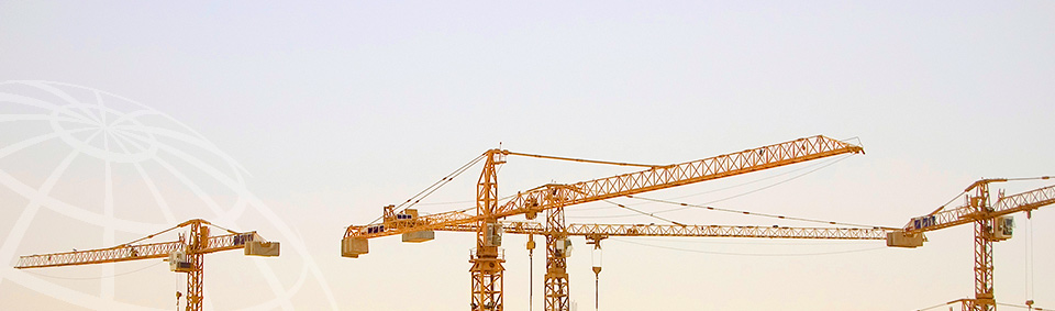 LATITUDE Global Contractor Insurance - image of construction cranes