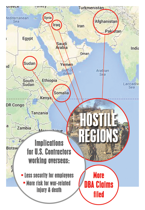 Hostile regions that affect U.S. Government contractors
